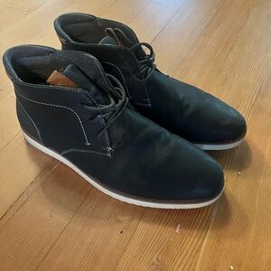 Men's Black Leather Ankle Boots